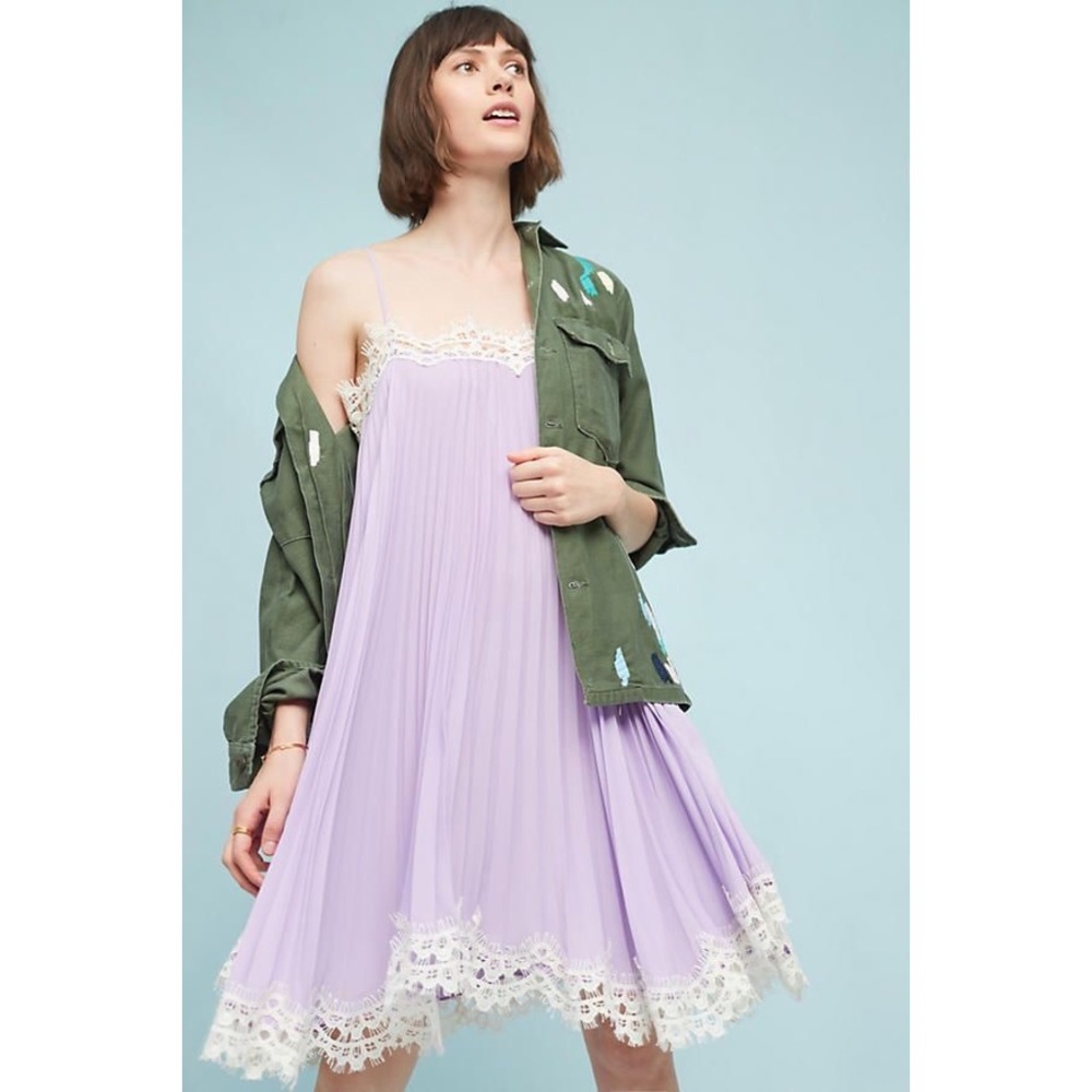NWT Moulinette Soeurs Pleated Slip Dress Medium